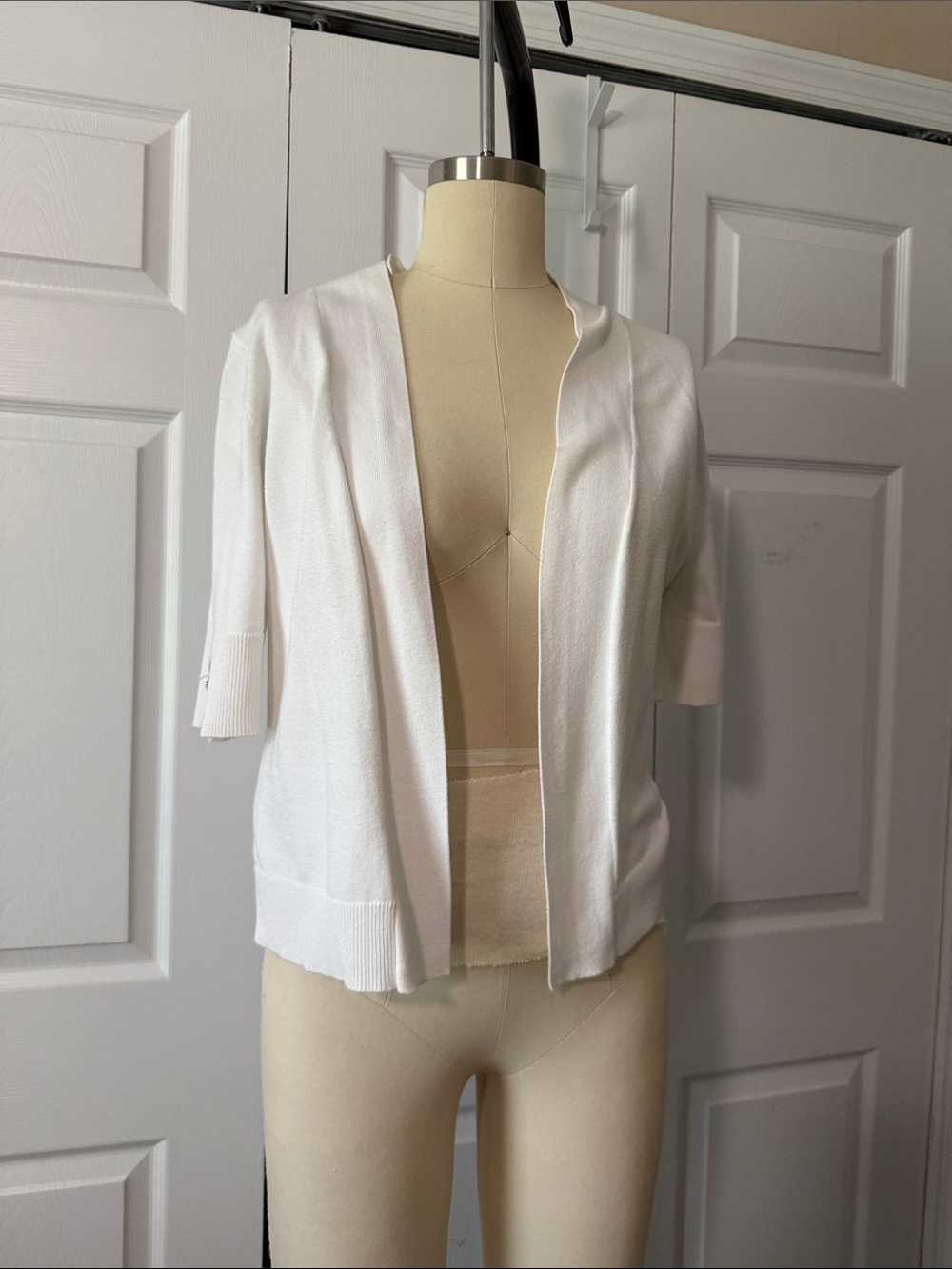 JM Collection Cream Women's Sweater Cardigan